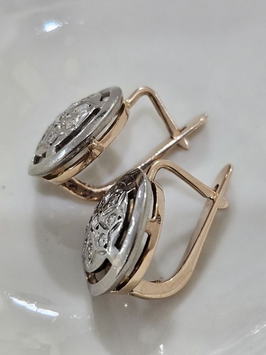 Серьги бриллианты 585СССР