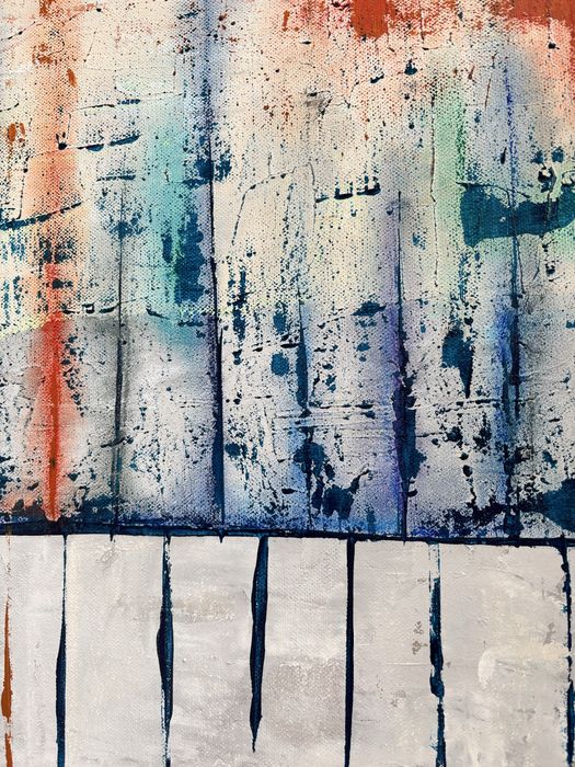 Абстрактна картина „Баланс по ръба“ 50/70 см