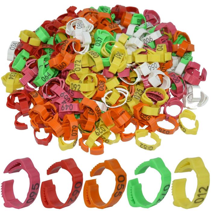Set 100 inele ajustabile pentru pasari, marime reglabila. NOU!