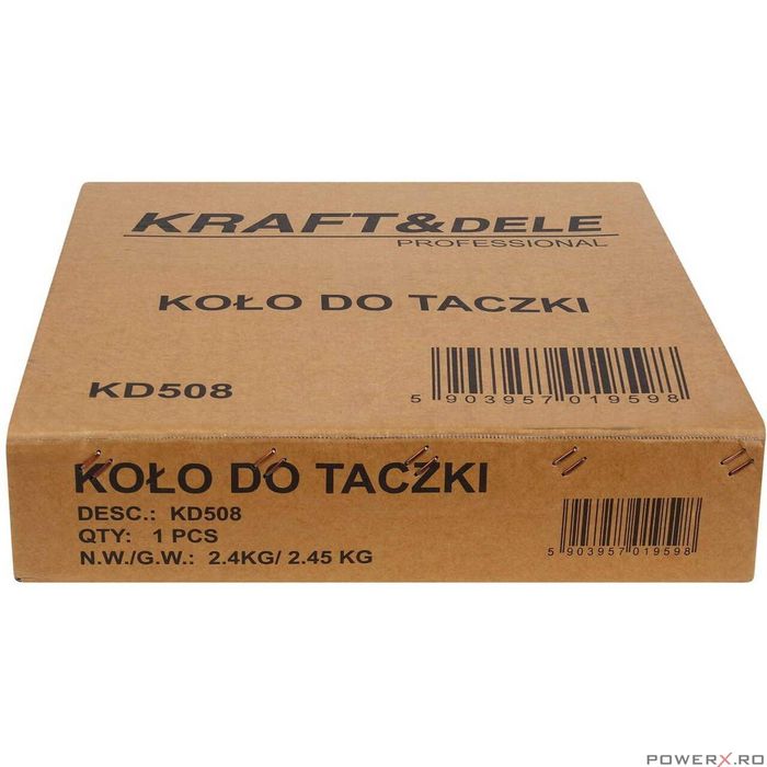 Roata pentru roaba cu rulment, 16", Kraft