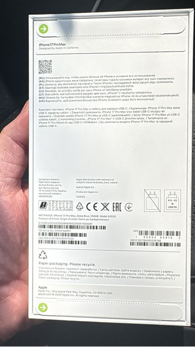 Iphone 17 pro max 256 GB