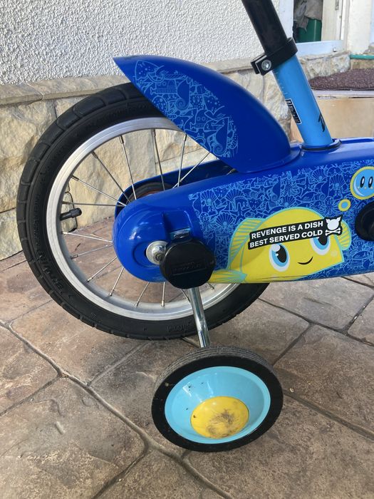 Bicicleta cu roti ajutatoare, copii 4-5 ani + CADOU trotineta