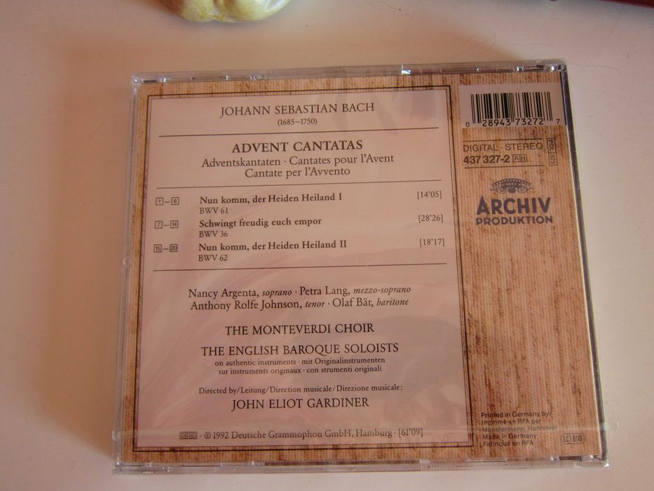 cadou rar Craciun cd Bach Advent Cantatas Londra 1992 Baroque Soloists