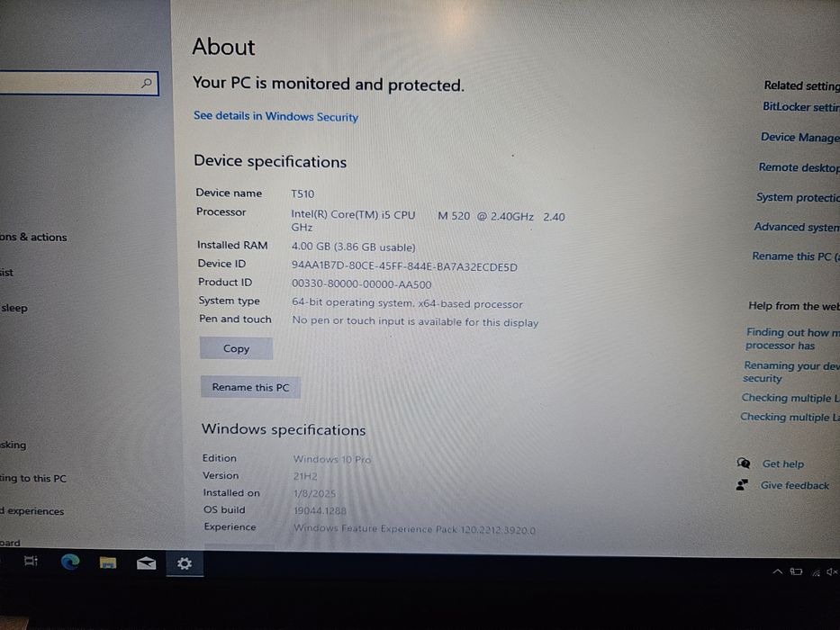 Lenovo ThinkPad T510 ssd