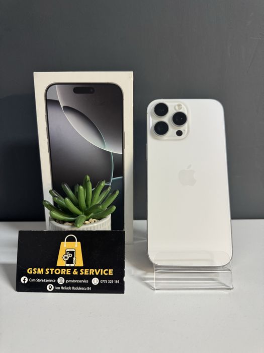 Iphone 16 Pro Max 256Gb White Titanium Baterie Gsm Store&Service