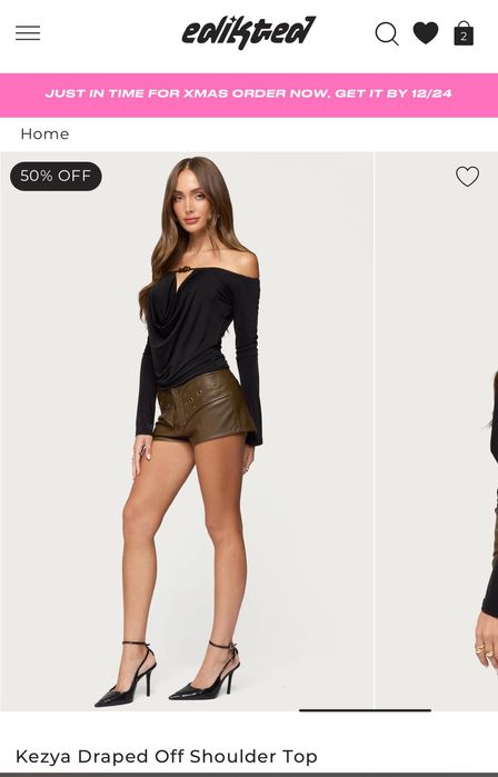 Черна блуза Edikted XS