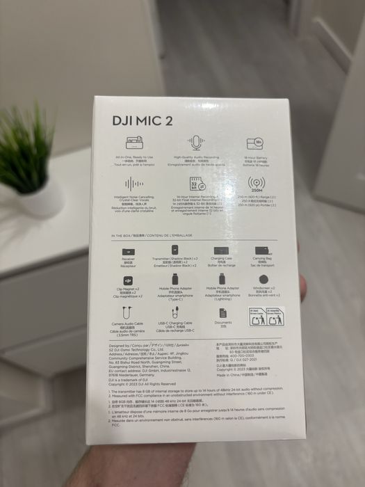 Новые DJI Mic 2 в упаковке (2TX+1 RX+Charging Case)