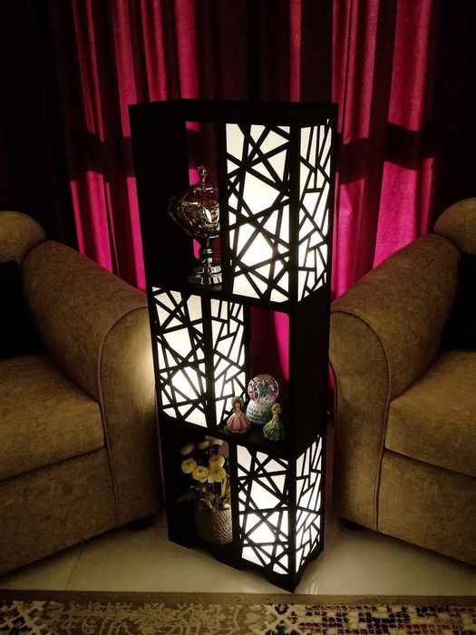 Полка светильник, декоративная на заказ. МДФ, ночник