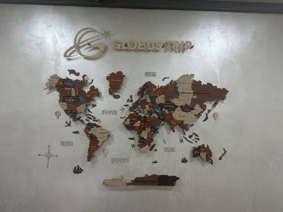 Uy va ofisingizni , 3D dunyo xaritasi bilan bezang