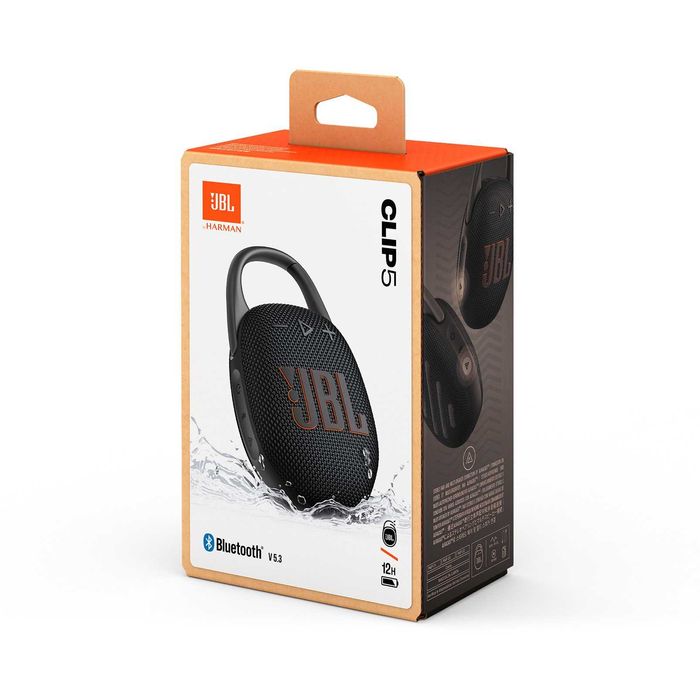 Boxa portabila JBL Clip 5, IP67, Bluetooth,  Negru  - Sigilata