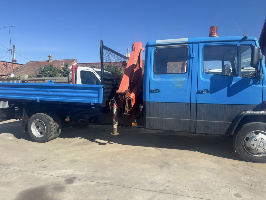 Mercedes varior man iveco basculabil cu macara Palfinger 4501