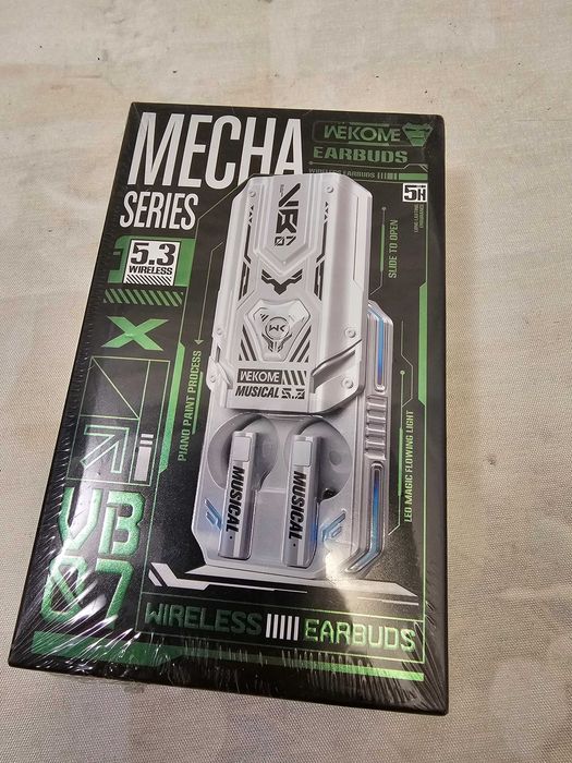 Casti Wireless Gaming Wekome VB07 Mecha Series Bluetooth 5 3 Lumini LED Sigilate