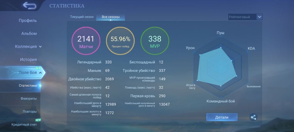 Продам аккаунт mobile legends