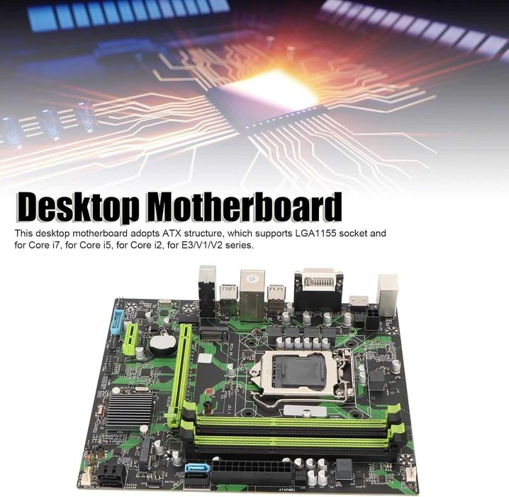 Placa de Baza B75 LGA 1155 NVME M.2 USB 3.0 SATA 3.0 DDR3 Micro ATX