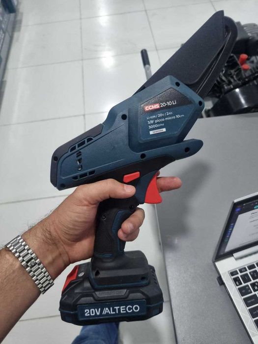 Аккумуляторная цепная мини-пила ALTECO CCMS 20-10 Li. Год гарантии