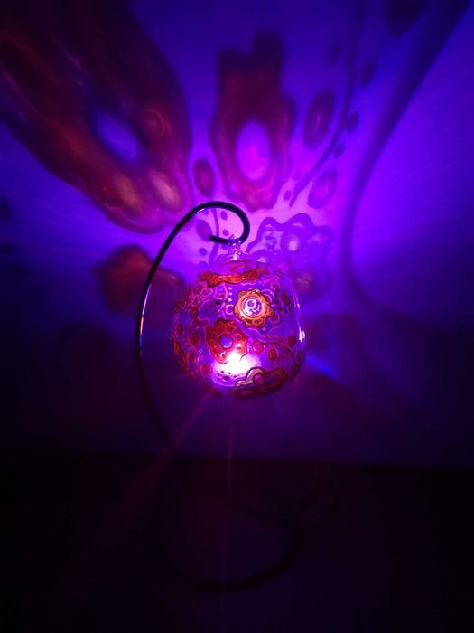 Lampa mozaic lucrata manual cu luminiță