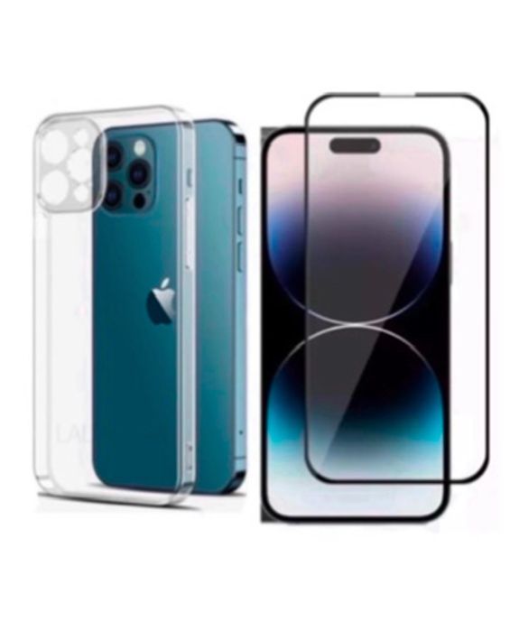 Husa TPU Soft Case+Folie Sticla 21D Iphone 12/13/14/15/16/17 PRO MAX