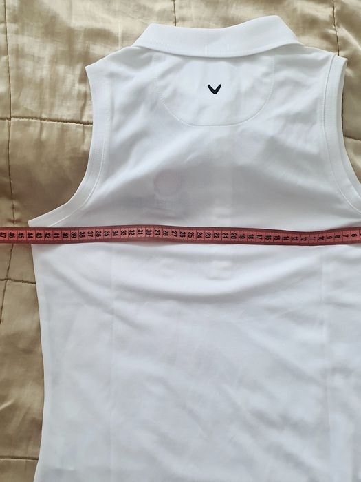 Top polo Callaway S M Opti Dri Opti Shield alb premium golf luxury nou cu etichetă dama femei