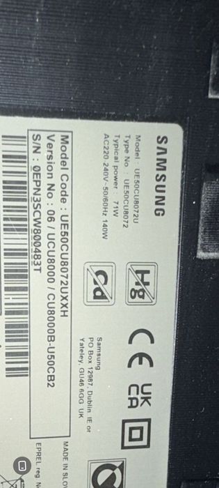 Tv samsung 125 cm smart fisurat