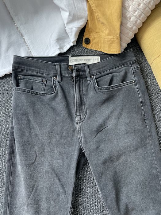 jeansi barbati New Look extreme super skinny negri noi