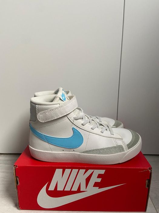 Ghete sport din piele cu velcro Blazer Mid 77