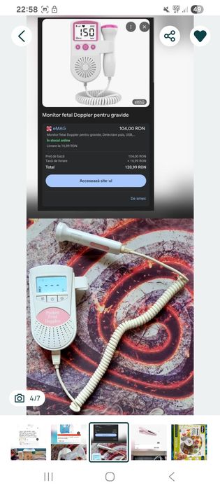 Monitor fetal Doppler pentru gravide, este nou, la prețul de 50 de lei