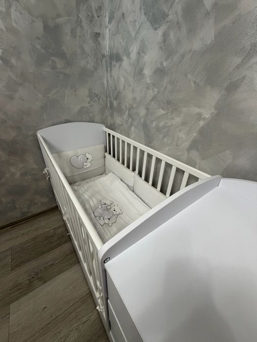 Timba patut din lemn transformabil Maxi Combi 60x120