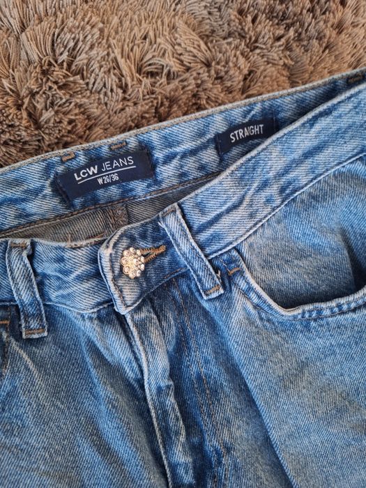 Blugi albastri drepti C&A, Lc Waikiki, H&M, marimea 36, aproape noi