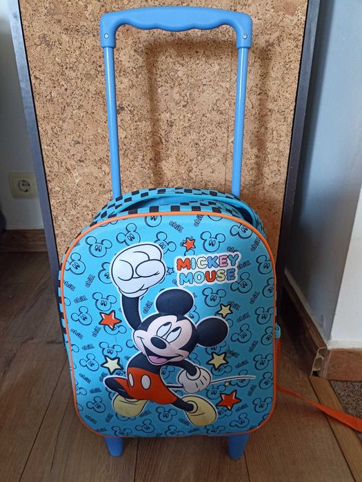 Ghiozdan troller 3D Mickey Mouse copii