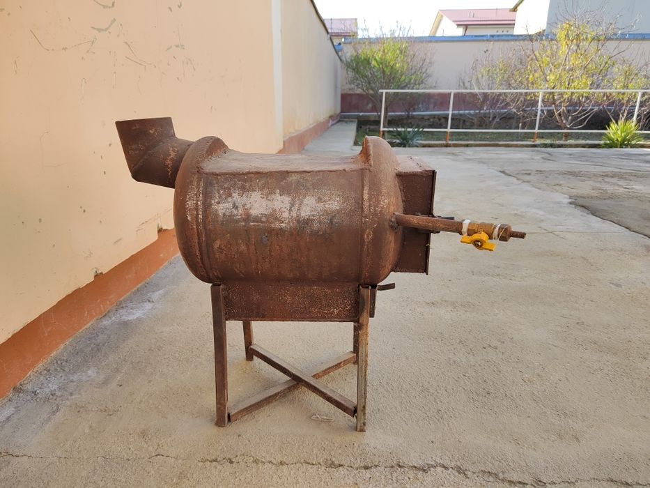 Газ балондан ясалган печка холати аьло