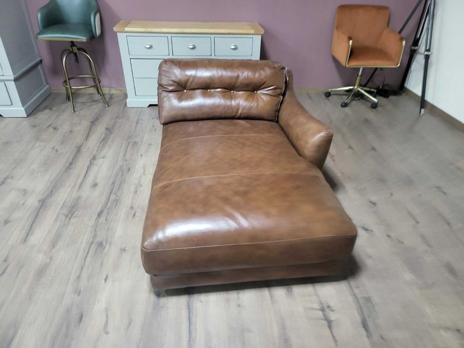 Кафява кожена лежанка - 100 % естествена кожа