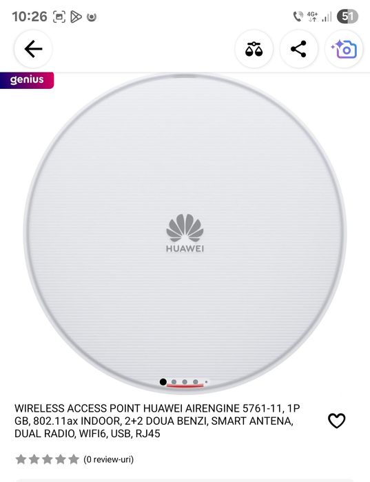 Wireless acces point huawey airengine 5761-11, 1P GB, 802.11ax