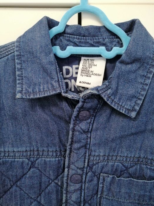 Geaca /cămașă blugi, dublata, groasă, H&M, 122 cm