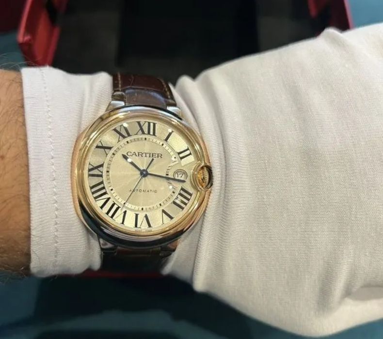 Швейцарские золотые Cartier Ballon bleu