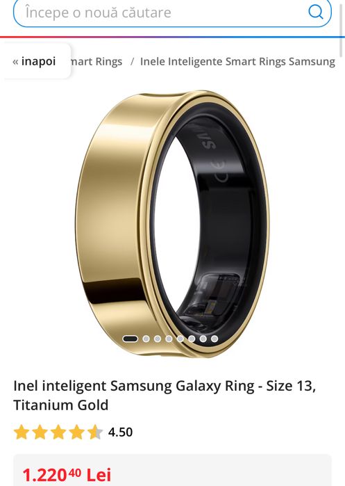Smart Ring SAMSUNG Galaxy Ring, 2025, SIGILAT, ocazie