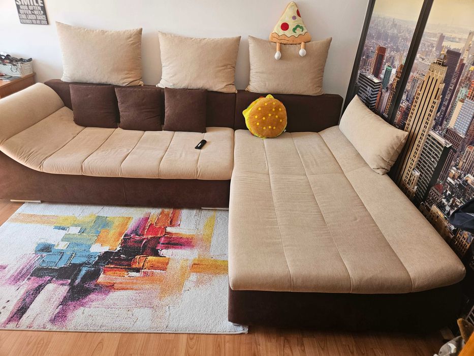 Coltar living cu otoman pe dreapta Mobexpert