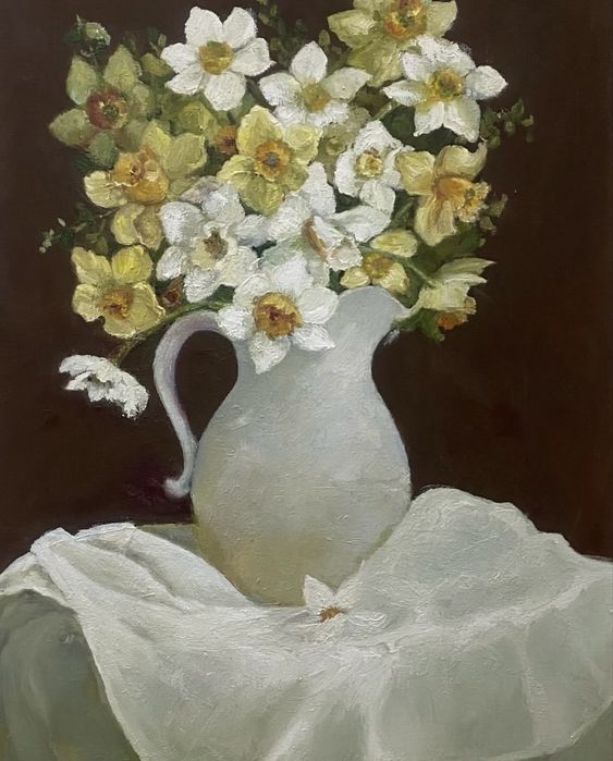 Картина маслом «Нарциссы»