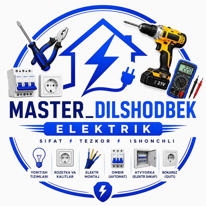 Elektrik   TEZ   24/7   XIZMATINGIZDA.  Nosozliklarni bartaraf etamiz.