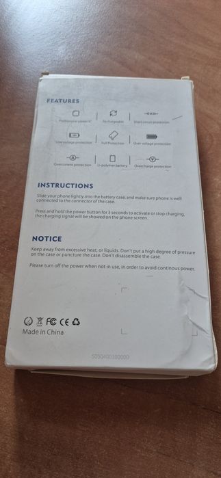 Продавам калъф за Samsung S10+ с вградена батерия 5000 mA - 35 евро