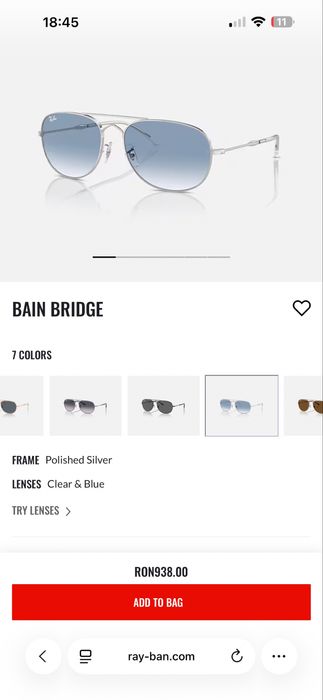 Ochelari soare RayBan Bain Bridge  RB3735 Polished Silver