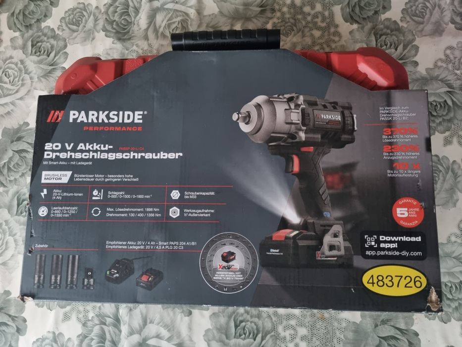 PARKSIDE PERFORMANCE  акумулаторен гайковерт PASSP 20-Li C4