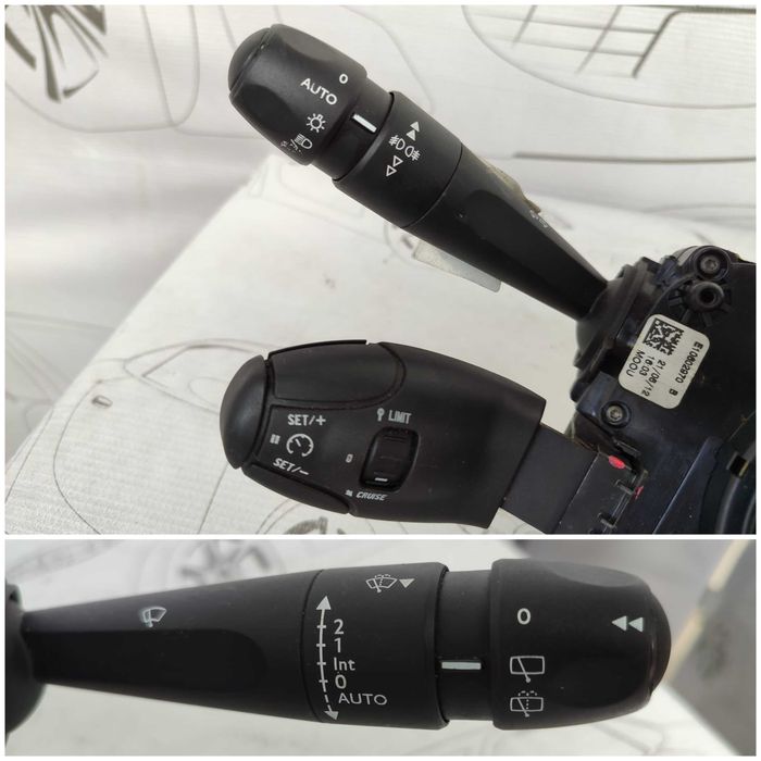 Ansamblu manete comenzi volan + spiră Peugeot 208 I 98030392ZD 2012 / [2012-2019] / (5B3)