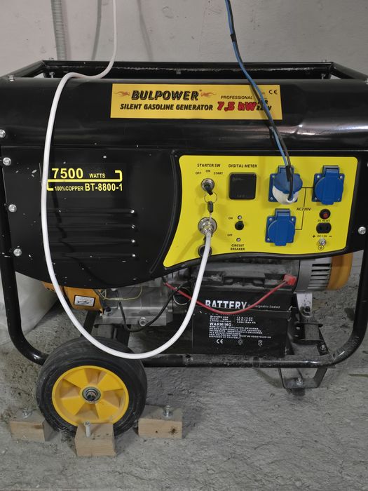 Генератор за ток.Монофазен 7.5 kw. бензин или газ