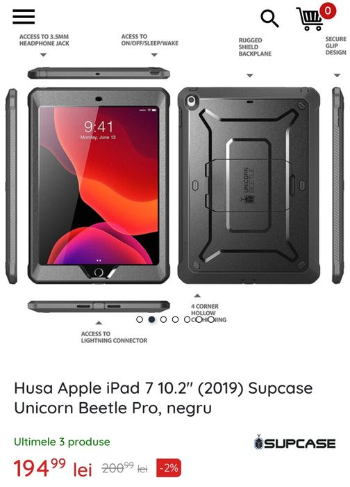 Husa Apple iPad 7 , 8 , 9 10.2 (2019 , 2020 , 2021) Supcase Unicorn