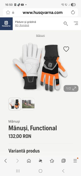 Husgvarna manuși de protecție.