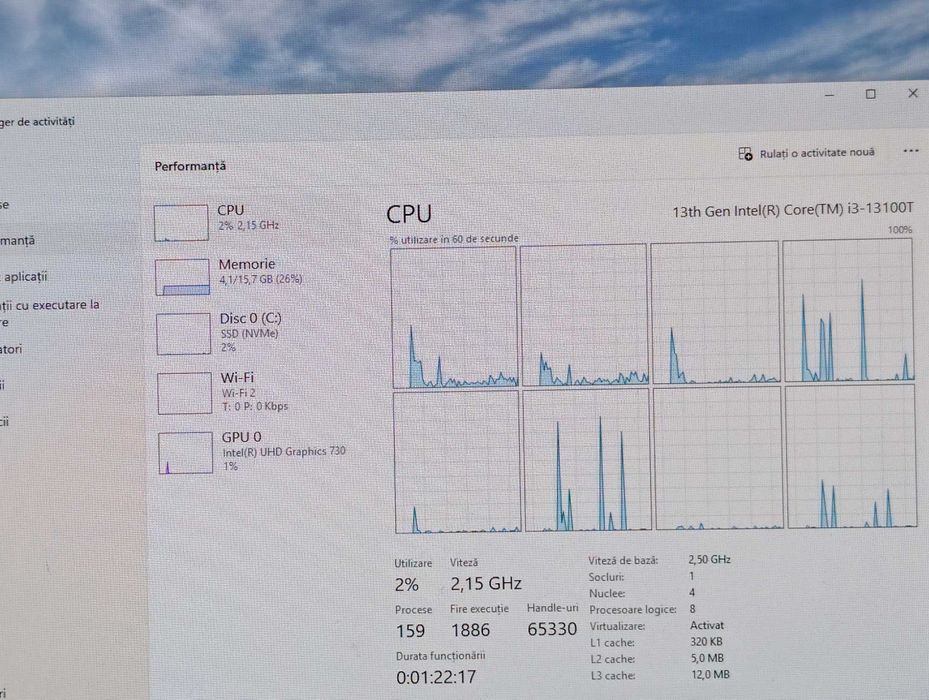 Calculator HP Pro Mini 400 G9, Intel i3 13100T, ram 16 Gb, SSd 256Gb