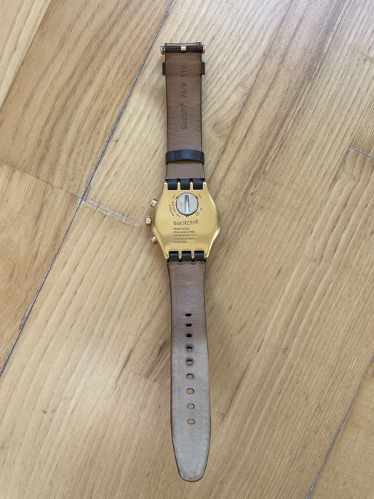 Ceas swatch swiss irony gold cronograf barbati ca nou cutie
