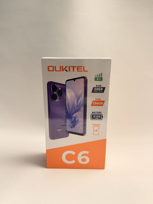 Oukitel C6 5G 6.8" 256GB 24gb ram, 5150mAh, liber in orice retea, nou/sigilat