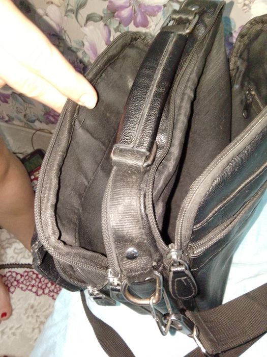 Кожаная барсетка