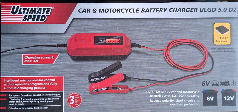 Зарядно устройство за акумулатор 6V и 12V ново